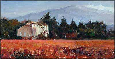 daily painting titled First Snows on the Ventoux